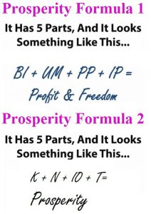 Two Prosperity Formulae