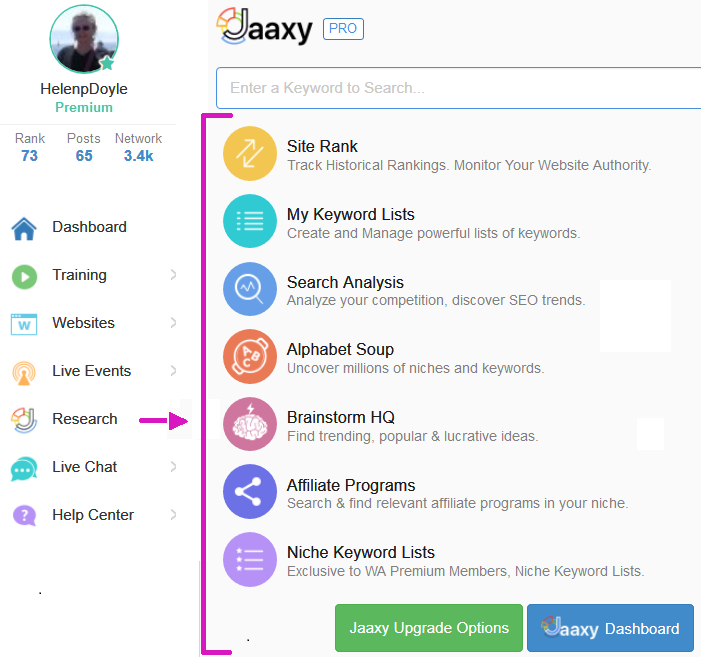 Niches and Keywords with Jaaxy